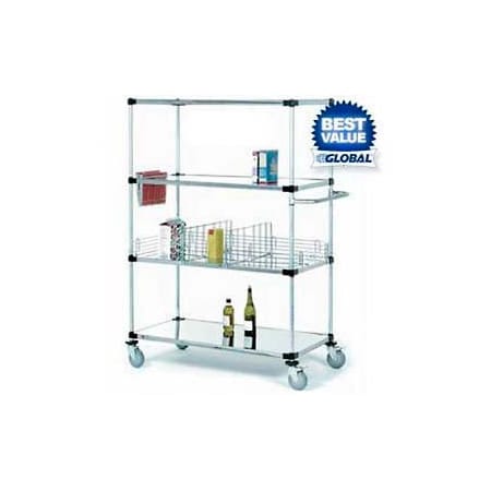 Nexel General Purpose Truck, Stainless Steel, 48 in L, 24 in W, 69 in H 585112B